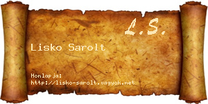 Lisko Sarolt névjegykártya